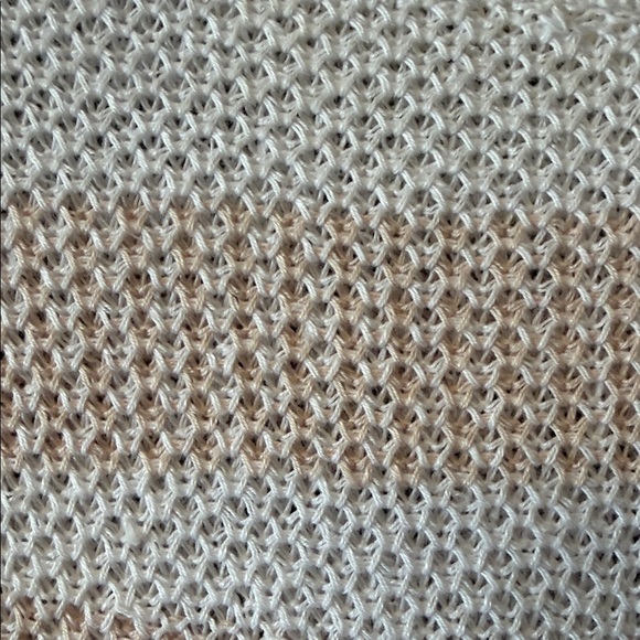 NIC+ZOE Cannon Striped Linen Blend Open Knit Womens MP Sweater Lightweight - Picture 9 of 10